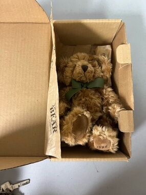 Boyd’s Bear Plush Brown Teddy Bear with Green Bow